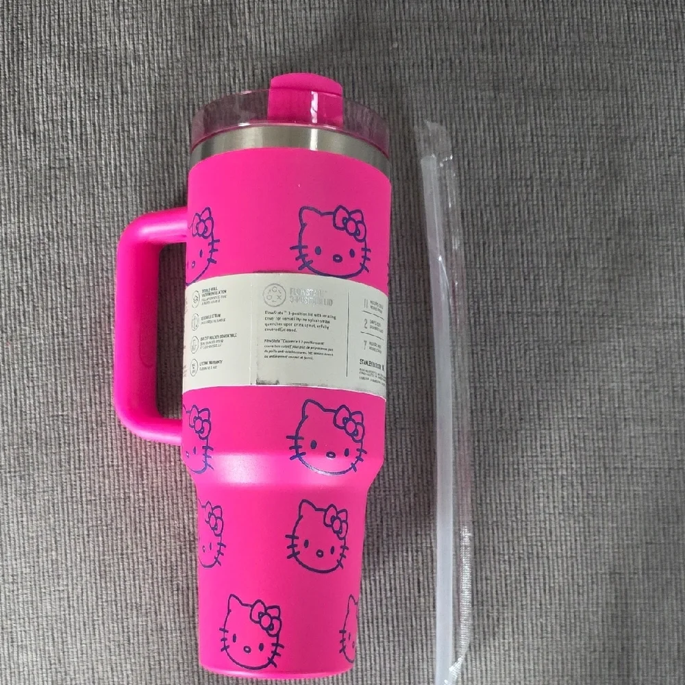 Stanley Hello Kitty Hot Pink Quencher H2.0 Tumbler with Straw, 40oz., New - Picture 4 of 10